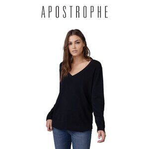 Apostrophy Wool Blend Metallic Top (Size XL)